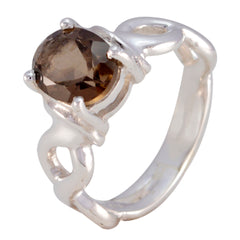 Paula Rope-Wire Brown Solitaire Ring