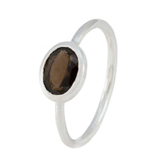 Naomi Feminine Brown Solitaire Ring