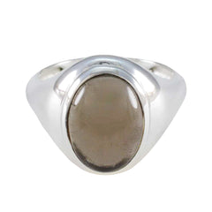 Stella Sophisticated Brown Solitaire Ring Smoky Quartz Brown