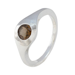 Yasmin Romantic Brown Solitaire Ring