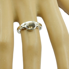 Mei Brown Solitaire Ring in Silver for Everyday Glam