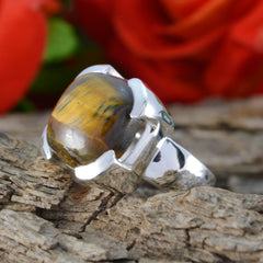 Teresa Brown Solitaire Ring with Tiger Eye Gemstone