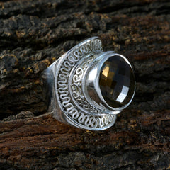 Camila Rope-Wire Brown Solitaire Ring