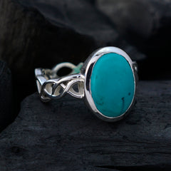 Carla Abstract Turquoise Solitaire Ring
