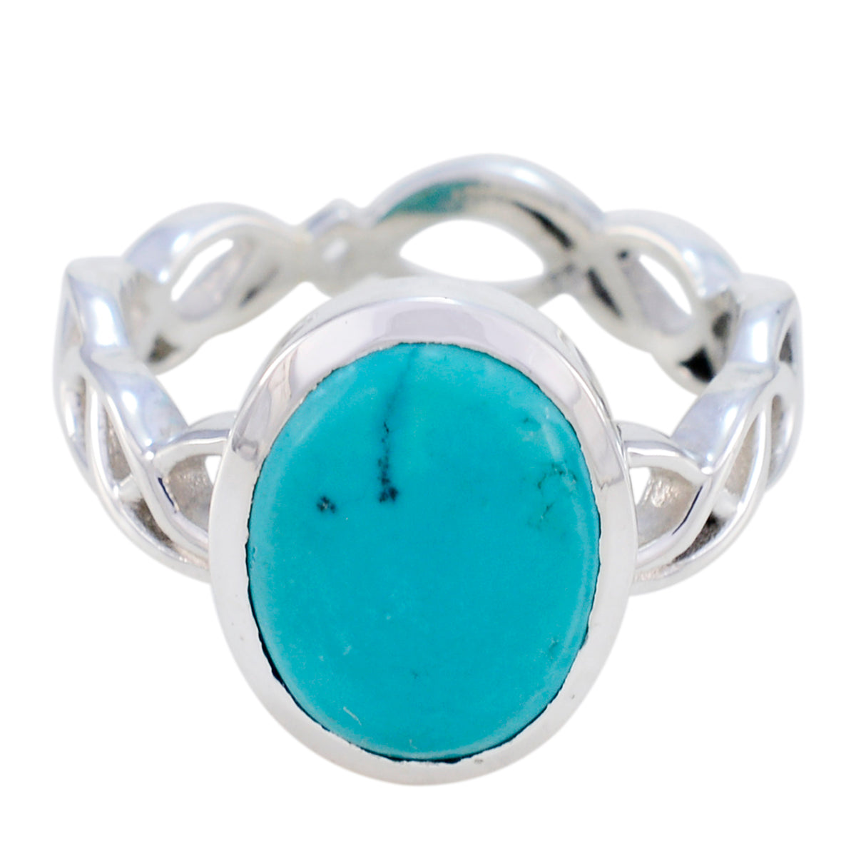 Carla Abstract Turquoise Solitaire Ring Turquoise Blue