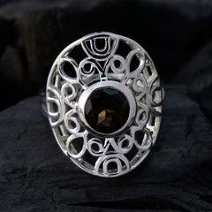 Chloe Filigree Brown Solitaire Ring