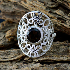 Chloe Filigree Brown Solitaire Ring