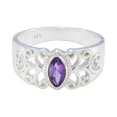 Noelia Claddagh Purple Gemstone Ring in Sterling Silver Amethyst Purple