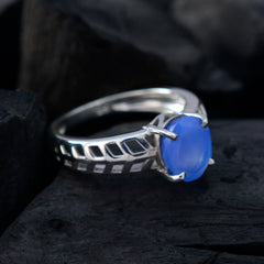 Putri Contemporary Blue Solitaire Ring