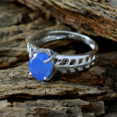 Putri Contemporary Blue Solitaire Ring