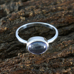 Eun-ji Contemporary Blue Solitaire Ring