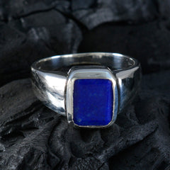 Maya Contemporary Blue Solitaire Ring