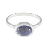 Eun-ji Contemporary Blue Solitaire Ring Iolite Blue