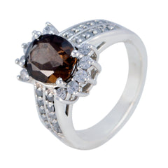 Angel Contemporary Brown Halo Ring with Sparkling Accents
