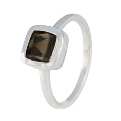 Aiko Contemporary Brown Solitaire Ring