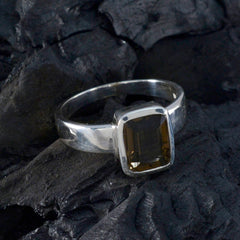 Stella Contemporary Brown Solitaire Ring