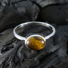 Hye-jin Contemporary Brown Solitaire Ring