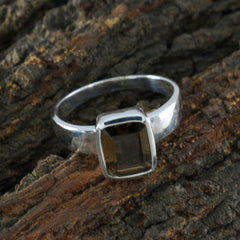 Stella Contemporary Brown Solitaire Ring