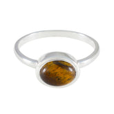 Hye-jin Contemporary Brown Solitaire Ring Tiger Eye Brown