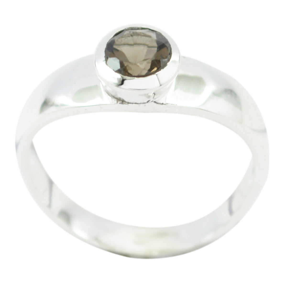 Hina Contemporary Brown Solitaire Ring smoky quartz Brown