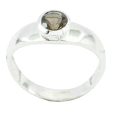 Hina Contemporary Brown Solitaire Ring smoky quartz Brown