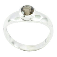 Hina Contemporary Brown Solitaire Ring smoky quartz Brown