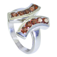 Angeles Contemporary Red Gemstone Ring in Sterling Silver