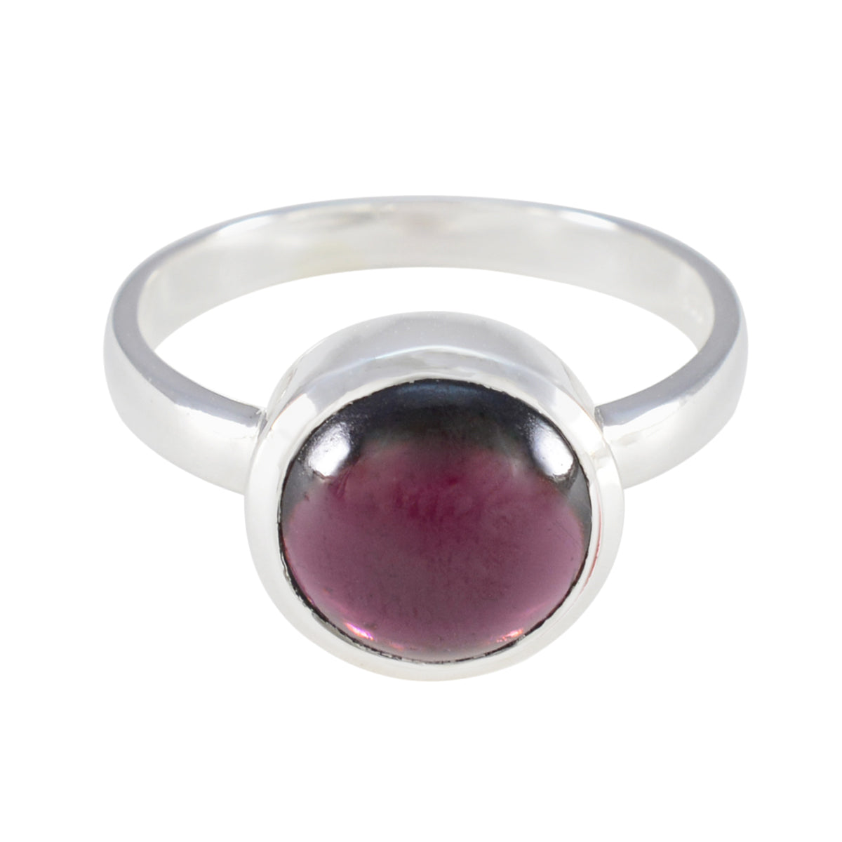 Aisha Contemporary Red Solitaire Ring Garnet Red