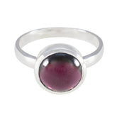 Aisha Contemporary Red Solitaire Ring Garnet Red