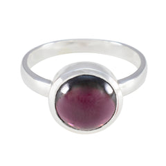 Aisha Contemporary Red Solitaire Ring Garnet Red
