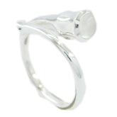 Katharina Contemporary White Solitaire Ring Rainbow Moonstone White