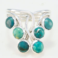 Lara contemporary turquoise ring featuring multiple turquoise stones set in silver