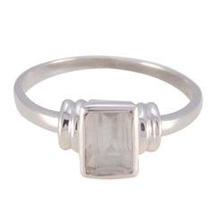 Siti Contemporary White Solitaire Ring