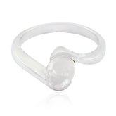 Natcha Contemporary White Solitaire Ring Crystal Quartz White