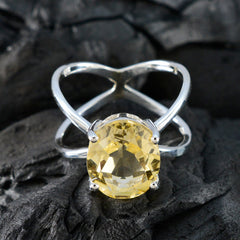 Micaela Contemporary Yellow Solitaire Ring