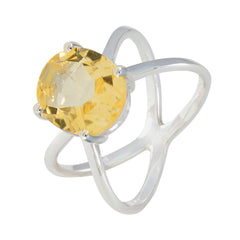 Micaela Contemporary Yellow Solitaire Ring