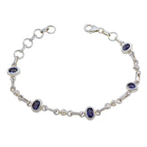 Aurora Delicate Blue Links Bracelet for Effortless Style Iolite Blue