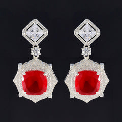 Dewi Red Stud Earrings for Glamorous Style