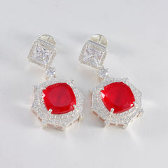 Dewi Red Stud Earrings for Glamorous Style