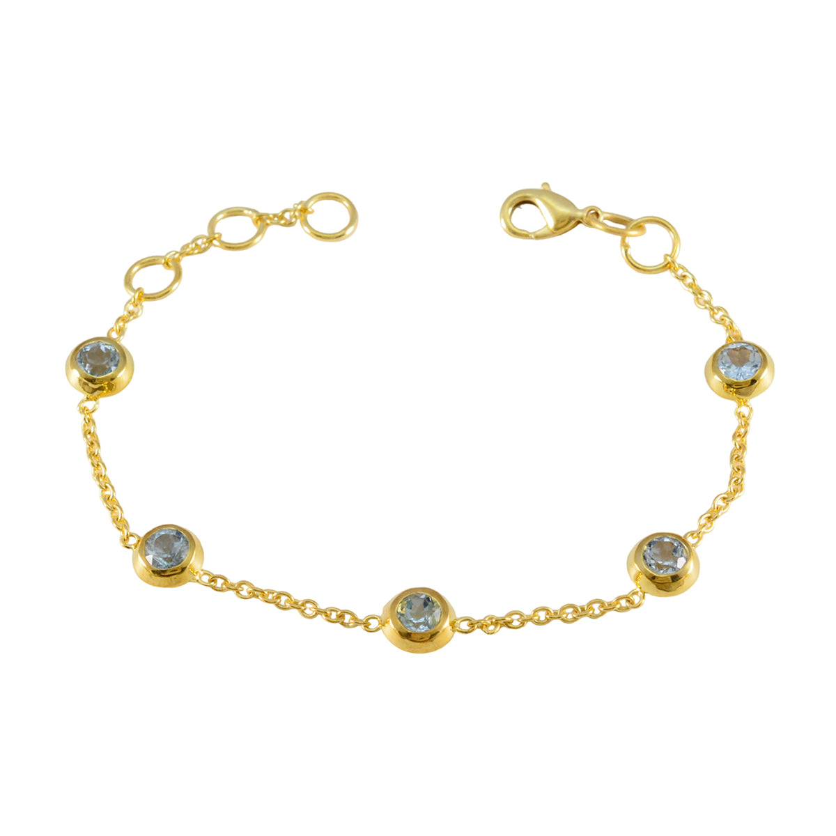 Sofia Elegant Blue Chain Bracelet for Fashion Lovers Blue Topaz Blue