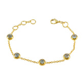 Sofia Elegant Blue Chain Bracelet for Fashion Lovers Blue Topaz Blue