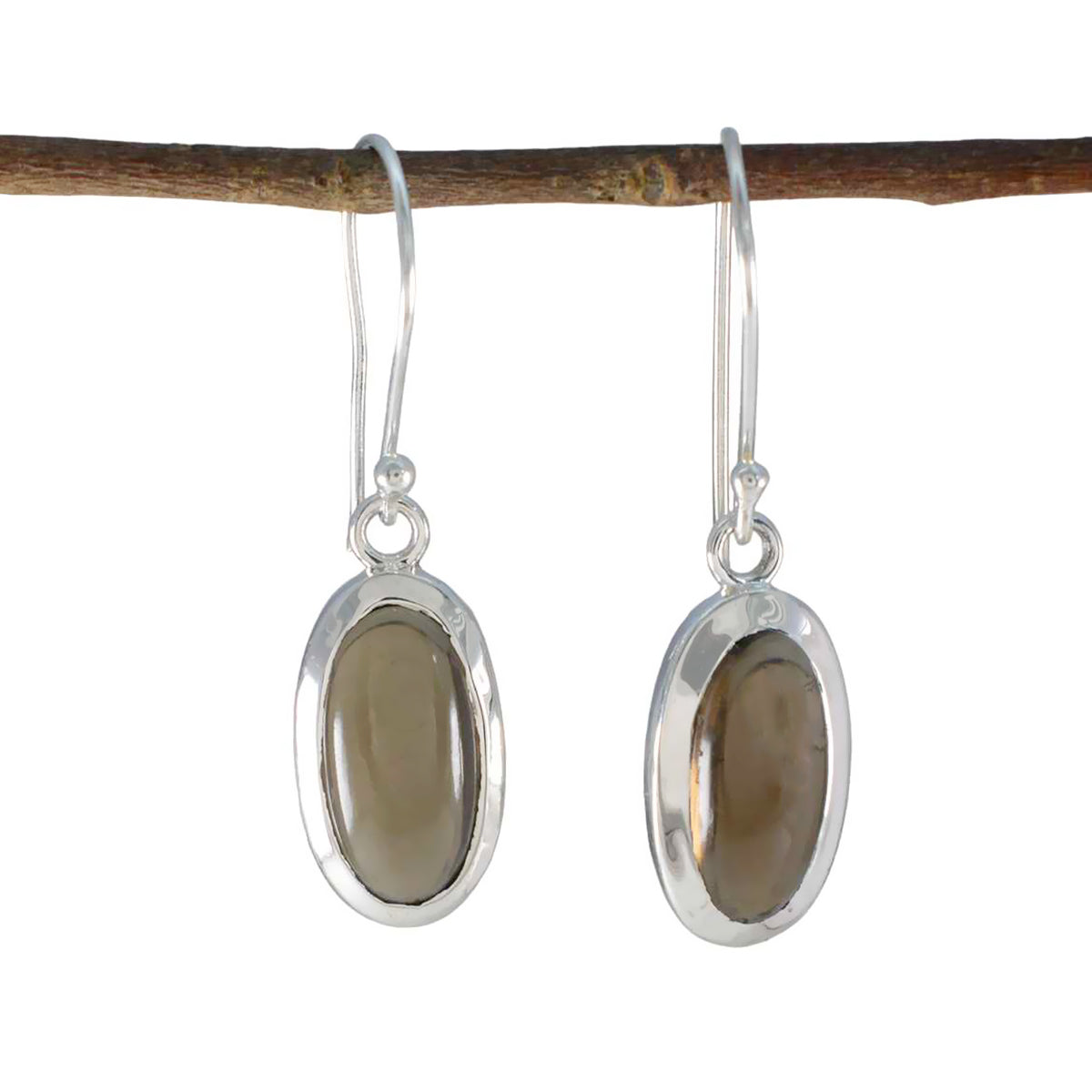 Emi Brown Dangle Earrings for Everyday Glam Smoky Quartz Brown Dangle
