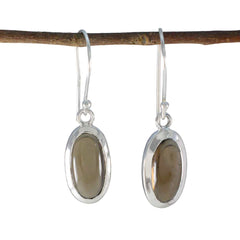 Emi Brown Dangle Earrings for Everyday Glam Smoky Quartz Brown Dangle
