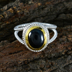 Emilia Rope-Wire Black Solitaire Ring