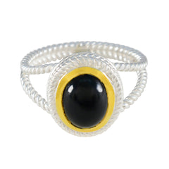 Emilia Rope-Wire Black Solitaire Ring Black Onyx Black