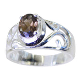 Emily Filigree Brown Solitaire Ring smoky quartz Brown