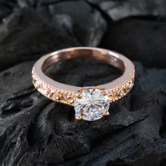 Emily Graceful White Solitaire Ring