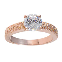 Emily Graceful White Solitaire Ring