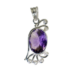 Lucia Engagement Tiny Pendant Riyo with Amethyst Stone Amethyst Purple Purple
