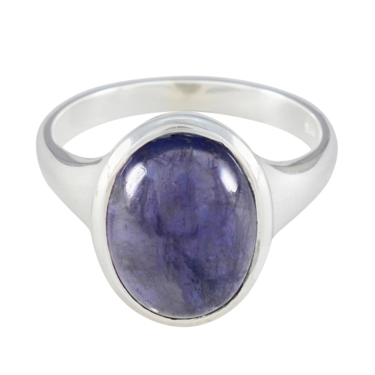 Milagros Ethnic Blue Solitaire Ring Iolite Blue